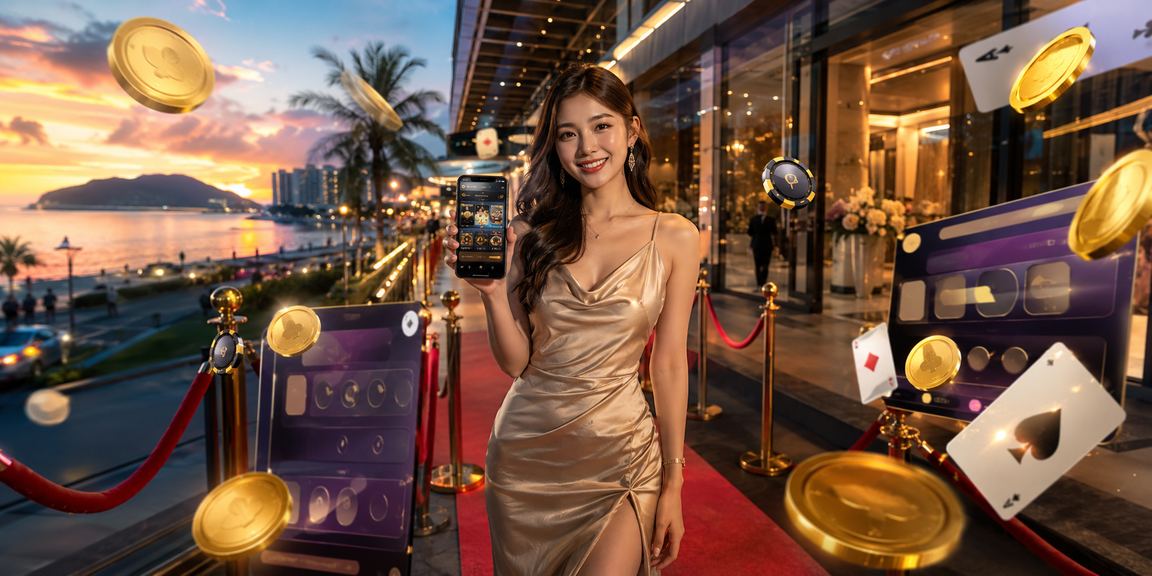 Antara muka permainan poker cx729 dengan suasana kasino Kota Kinabalu